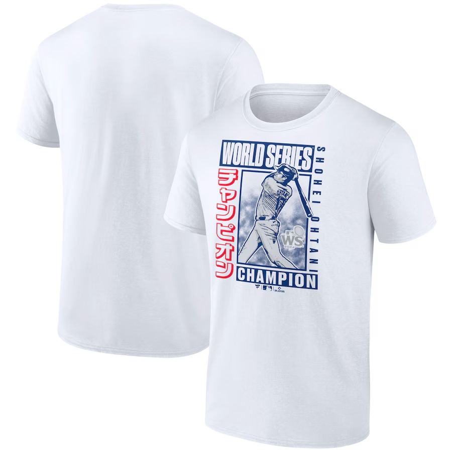 Men Los Angeles Dodgers 2024 MLB World Series Champions white T shirts